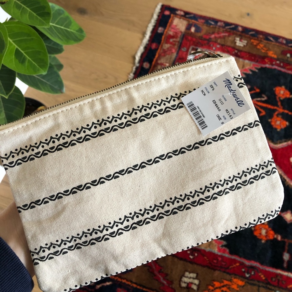 Madewell printed punch / clutch (canvas)